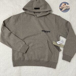 Fear of God Men Essential Men Dark Oatmeal Hoodie NWT all sizes available